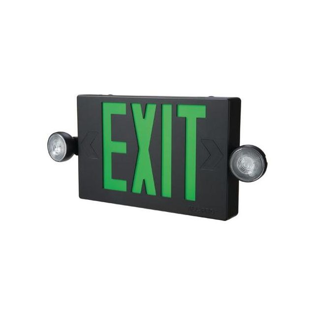 Sure-Lites Emergency Combo with two 3.6V heads,Green letters,black housing, NiCAD