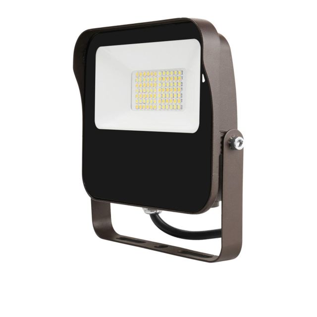 Lumark Slipfitter Mount CCT and Wattage Selectable LED Flood Light, 50/70/90/120W, 3000/4000/5000K, 120|277|347V, 9000-20000 Lumens, Bronze