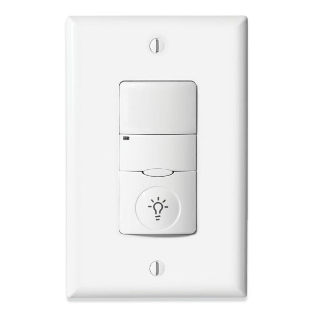 Greengate with Nightlight Vacancy PIR Single Level, with Neutral, 120/277V Wall Switch Sensor, White