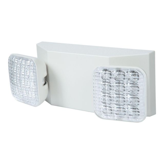 Sure-Lites LED Emergency Light, White Plastic, Square Heads
