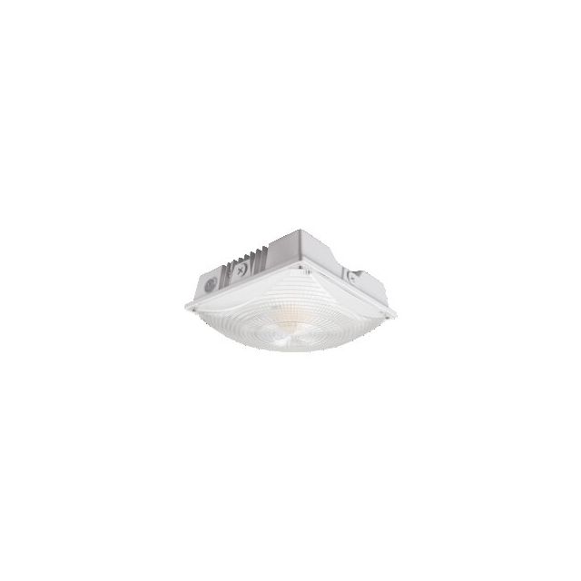 Sylvania 62545 Wattage and CCT Selectable 10 Inch Square LED Canopy, 40/60/75W, 3000/4000/5000K, 120-277V, White, 0-10V Dimmable