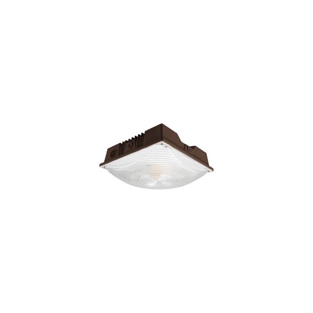Sylvania 62555 Wattage and CCT Selectable 10 Inch Square LED Canopy, 40/60/75W, 3000/4000/5000K, 120-347V, Bronze, 0-10V Dimmable