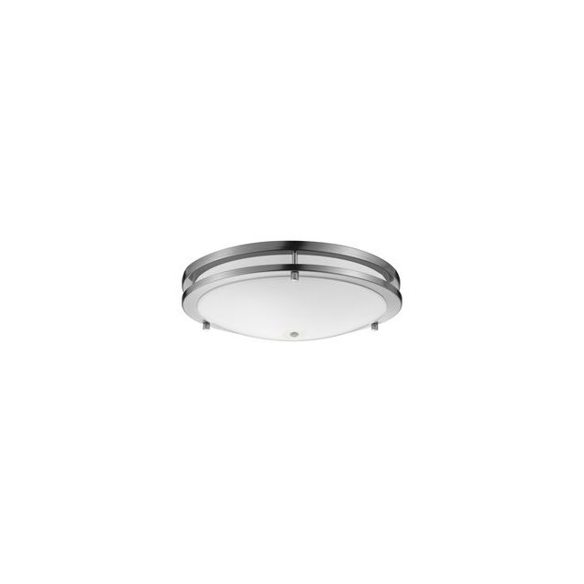 Sylvania 65575 12 Inch Saturn Ring CCT Selectable LED Surface Mount Downlight, 15W, 5000K, 120V, Nickel, Triac Dimmable