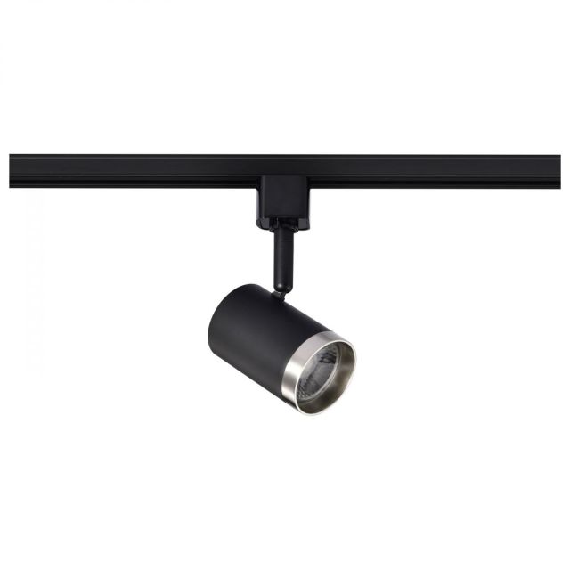 Satco Nuvo 12 Watt LED Small Cylindrical Track Head, 3000K, Matte Black and Brushed Nickel Finish