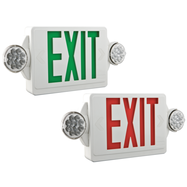 Lithonia - LHQM Series LED Emergency Exit Combo Sign