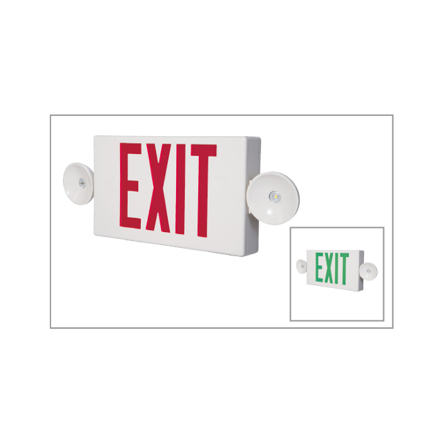 Sure-Lites - LPXC Series Polycarbonate Emergency Exit Combo Sign