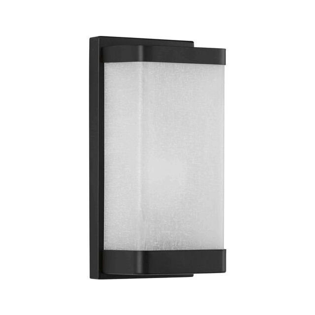 Linen Glass 1 Light 6 inch Matte Black Wall Sconce Wall Light