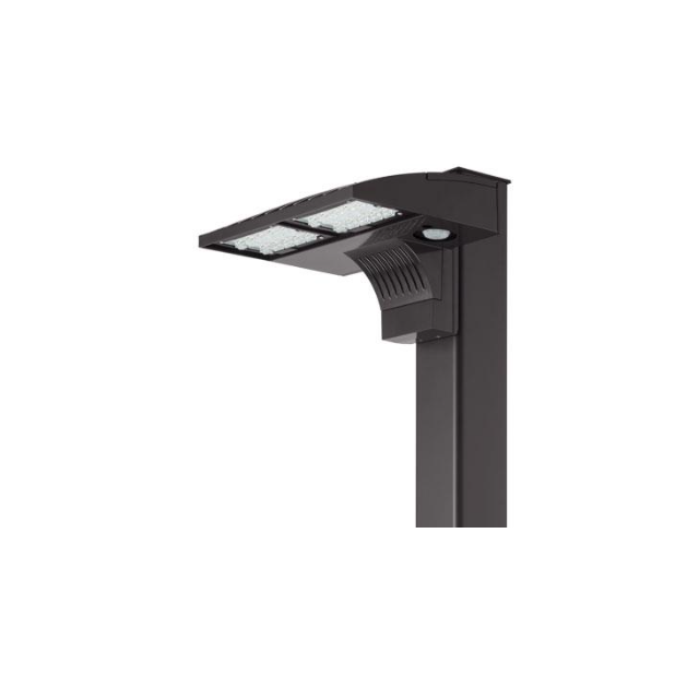 Lithonia D-Series Pole Mount LED Area Luminaire, 74W, 7000 Lumens, 3000K, Square and Round Pole Universal Mounting Adaptors, House Side Shield