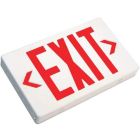 TCP LED Compact Thermoplastic Exit Sign - Red Lettering/White Housing, 120V/277V, AC w/Battery Backup