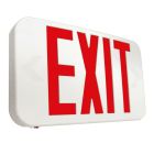 Sure-Lites White LED Exit Sign, Battery Backup, Red Letters