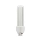 Sylvania 41713 SubstiTUBE DULUX Series G24Q Pin Base LED Bulb, 7W, 830 Lumens, 3500K, Type A, Omnidirectional, Dimmable