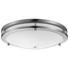 Sylvania 65575 12 Inch Saturn Ring CCT Selectable LED Surface Mount Downlight, 15W, 5000K, 120V, Nickel, Triac Dimmable