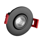 Nicor 2-inch LED Gimbal Recessed Downlight in Black, 4000K