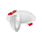 Nicor DGF 4-inch White Selectable Canless Floating Gimbal LED Recessed Downlight
