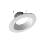 Nicor DLR56(v6) 5/6-inch White 1200 Lumen Selectable Recessed LED Downlight with Baffle