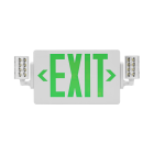 Nicor ECL2 Series Slim LED Emergency Exit Sign Combo, Green Lettering