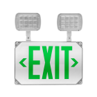 Nicor ECL5 Series LED Wet Location Emergency Exit Sign with Adjustable Light Heads, Green Lettering