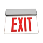 Nicor EXL2 Series Edge Lit LED Emergency Exit Sign, Clear with Red Lettering