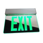 Nicor EXL2 Series Edge Lit LED Emergency Exit Sign, Mirrored with Green Lettering