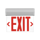 Nicor EXL220 Edge-Lit LED Emergency Exit Sign, Clear with Red Lettering