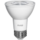 RAB PAR20 25 Degree Beam LED Reflector Bulb, 7W, 4000K, 120V, 550 Lumens, E26 Base