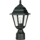 Satco Nuvo Briton, 1 Light, 14 in., Post Lantern with Clear Glass