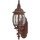 Satco Nuvo Central Park, 1 Light, 20 in., Wall Lantern with Clear Beveled Glass