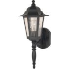 Satco Nuvo Cornerstone, 1 Light, 18 in., Wall Lantern with Clear Seed Glass