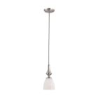 Satco Nuvo Patton, 1 Light, Mini Pendant with Frosted Glass