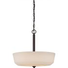 Satco Nuvo Willow, 4 Light, Pendant with White Glass