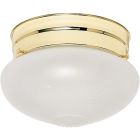 Satco Nuvo 1 Light, 6 in., Flush Mount, Small Frosted Grape Mushroom