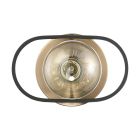 Satco Nuvo Chassis, 1 Light, Wall Sconce, Copper Brushed Brass Finish with Matte Black Frame