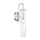 Satco Nuvo Spyglass, 1 Light, Wall Sconce Fixture, Polished Nickel Finish with Clear Glass