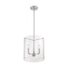 Satco Nuvo Sommerset, 3 Light, Pendant Fixture, Brushed Nickel Finish with Clear Glass