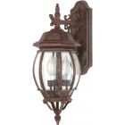 Satco Nuvo Central Park, 3 Light, 22 in., Wall Lantern with Clear Beveled Glass