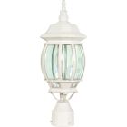 Satco Nuvo Central Park, 3 Light, 21 in., Post Lantern with Clear Beveled Glass