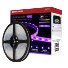 Satco Nuvo Dimension Pro, Tape light strip, 32 ft., Hi-Output, RGB plus Tunable White, Plug connection, IP65, Starfish IOT Capable, RF Remote Included