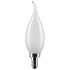 Satco Nuvo 5.5 Watt CA10 LED, Frosted, Candelabra Base, 2700K, 500 Lumens, 120 Volt, 2-Pack