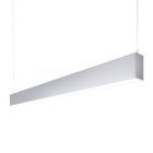 Oracle Black Suspended LED Linear Series, 2" Width, 8' Length, Single Unit, 750 Lumens per Ft, 3000K, 85 CRI, 120-277V, 0-10V Dimming, BLACK FINISH, Aircraft Cable